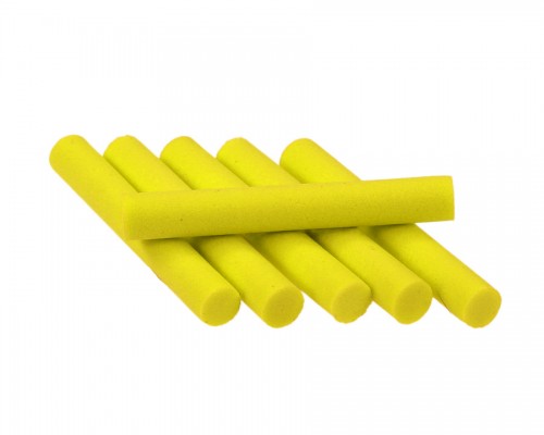 Foam Cylinders, Yellow, 6 mm
